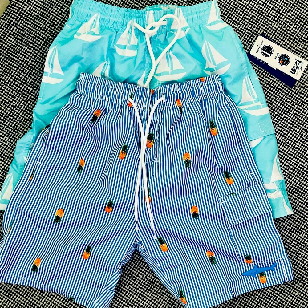 Boys swim trunks size “S” set of 2 $15